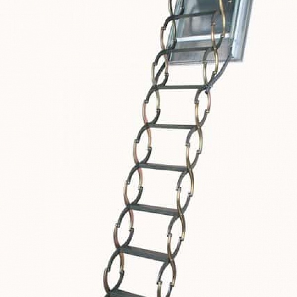 Чердачная лестница Fakro LSF ножничная металлическая огнестойкая 70x120x300 см